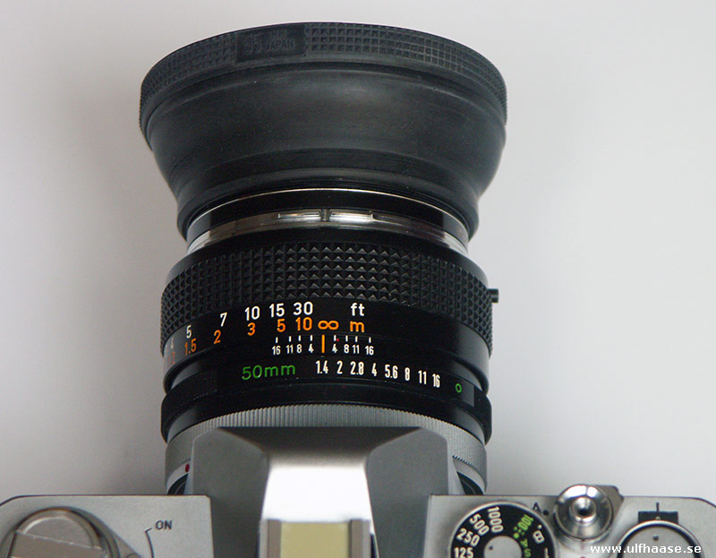 Canon lens FD 50 mm, f/1:1.4