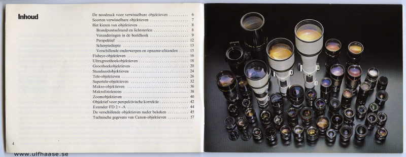 Canon FDn lenses (brochure), 1980