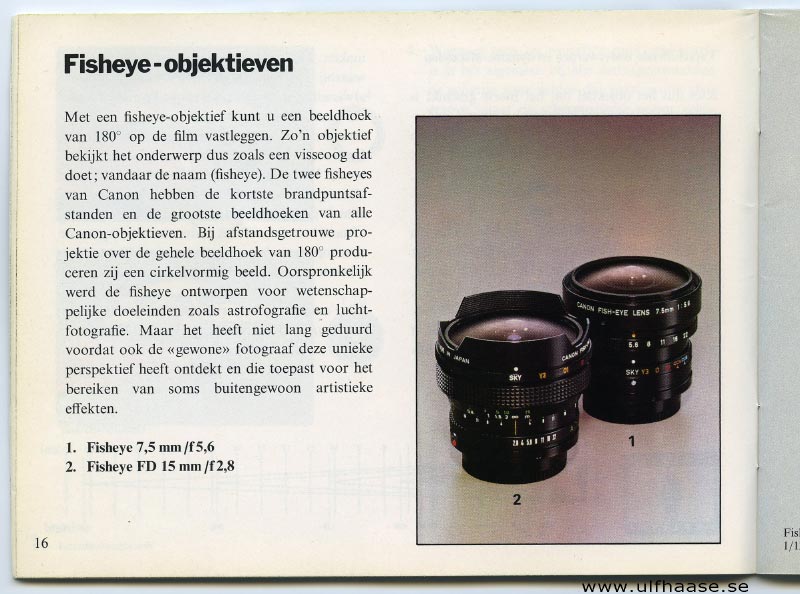 Canon FDn lenses (brochure), 1980