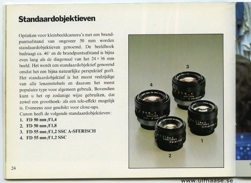 Canon FDn lenses (brochure), 1980