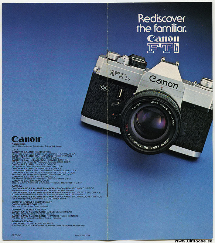 Canon FTb-N brochure