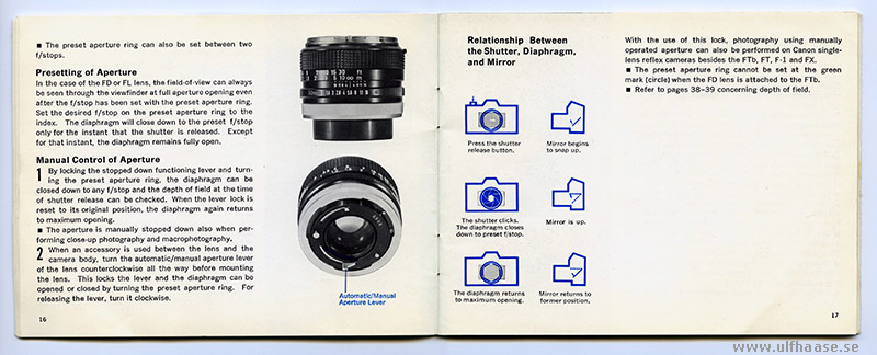 Canon FTb manual March 1971