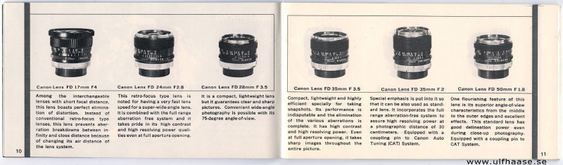 Canon Products Guide (brochure), 1972