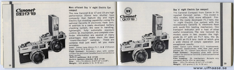 Canon Products Guide (brochure), 1972