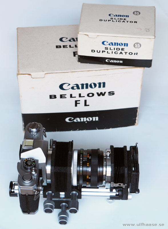 Canon Slide Duplicator and Canon Bellows FL