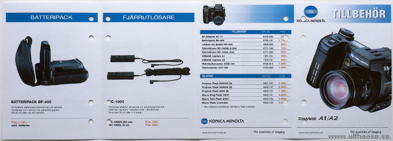 Konica Minolta Dimage A1/A2 acessories