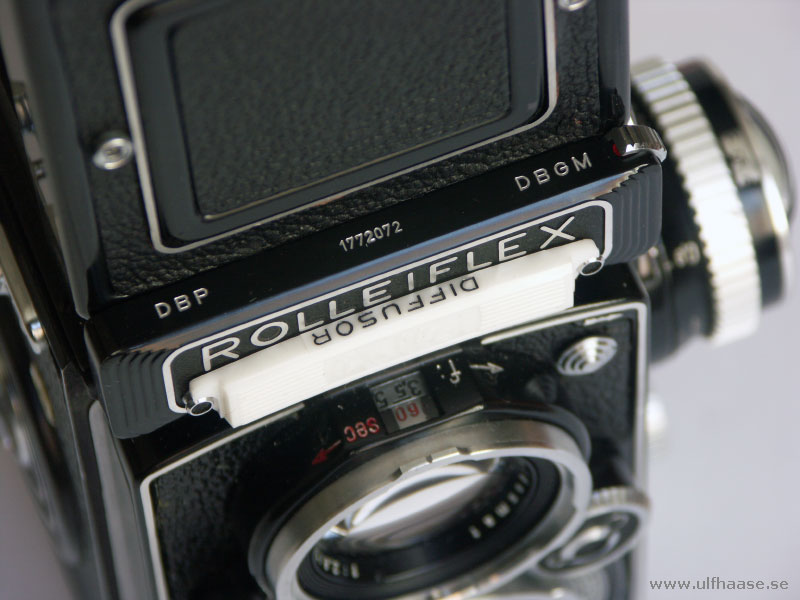 Rolleiflex 3,5 C = Rolleiflex 3.5 E (type 1), diffusor