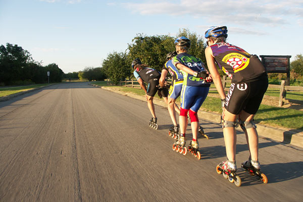 Inline skating with Team Rainbo, Chicago.