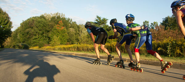 Inline skating with Team Rainbo, Chicago.