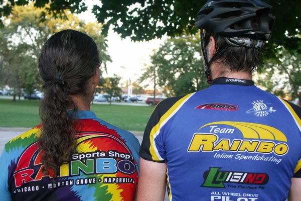 Inline skating with Team Rainbo, Chicago.