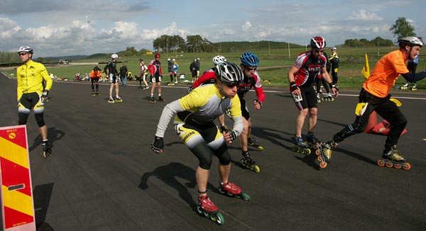 Sweden 12h Roller, Falkenberg, 12 hour skating relay.