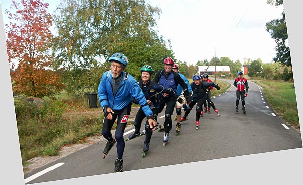 Inline skating on Gräsö.