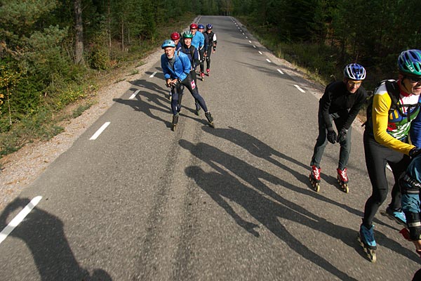 Inline skating on Gräsö.