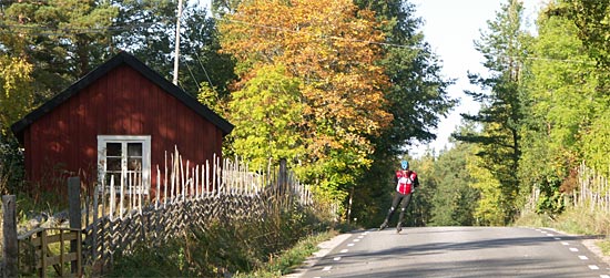 Inline skating on Gräsö.