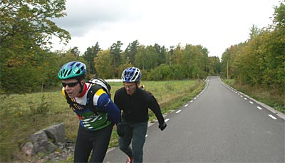 Inline skating on Gräsö.