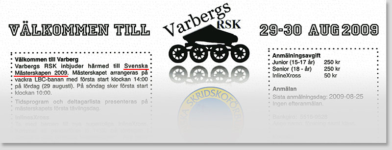 SM och RM (Riksmästerskap veteraner) inlines 2009