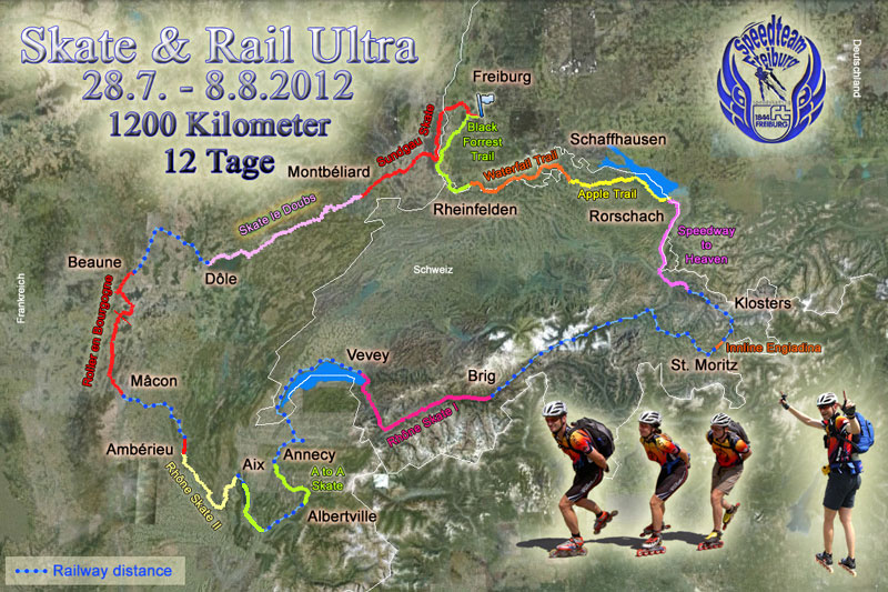 Skate & Rail Ultra 2012, route map made by Michael Seitz.