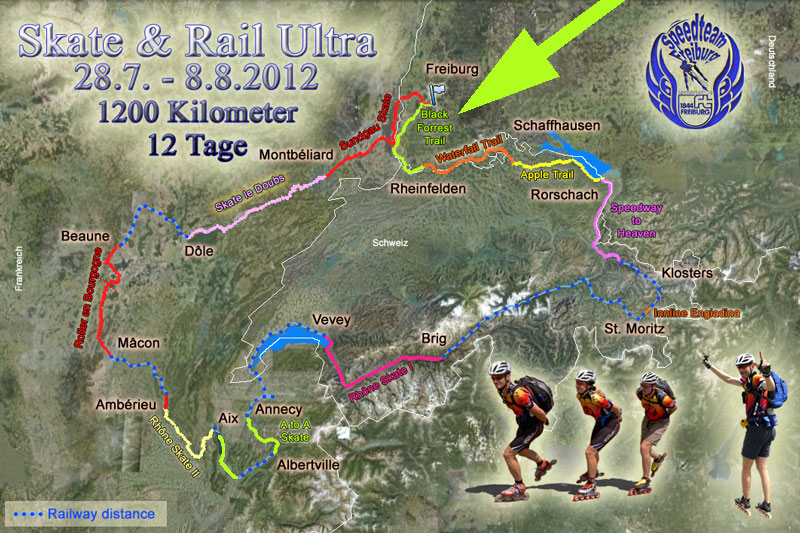 Skate & Rail Ultra 2012, route map made by Michael Seitz.