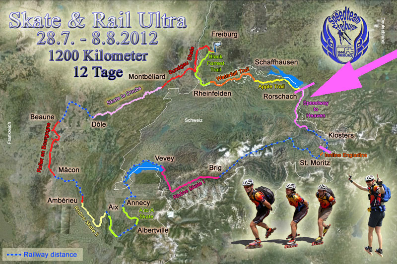 Skate & Rail Ultra 2012, route map made by Michael Seitz.