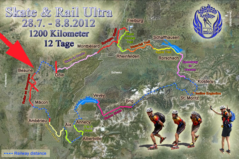 Skate & Rail Ultra 2012, route map made by Michael Seitz.