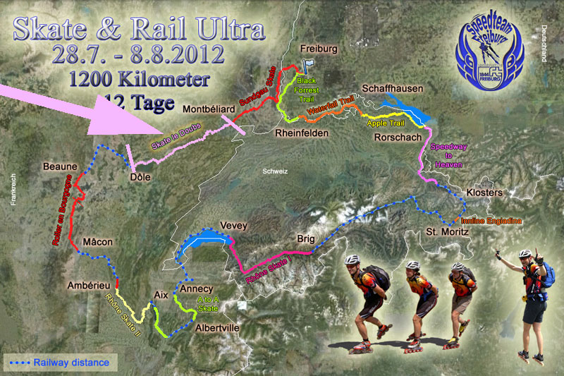 Skate & Rail Ultra 2012, route map made by Michael Seitz.