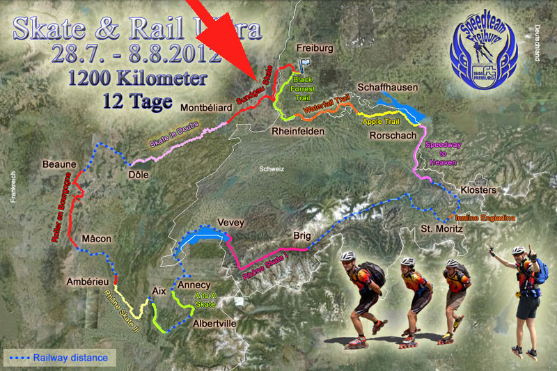 Skate & Rail Ultra 2012, route map made by Michael Seitz.