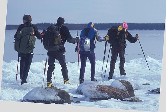 Ice skating on Björköfjärden and Lidöfjärden.