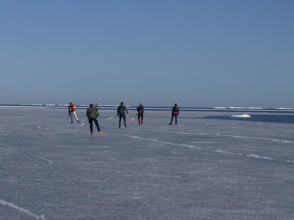 Ice skating in the Stockholm archipelago.