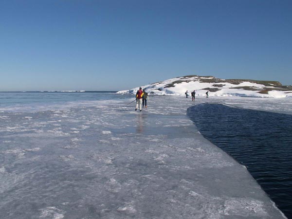 Ice skating in the Stockholm archipelago.