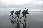 Ice skating on Lake Siljan