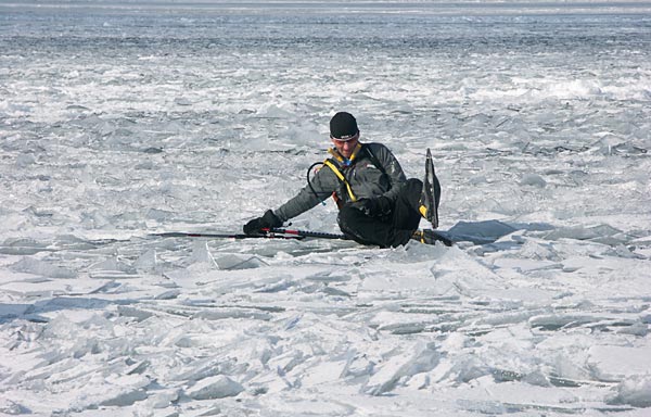 Vättern, ice skating 2006