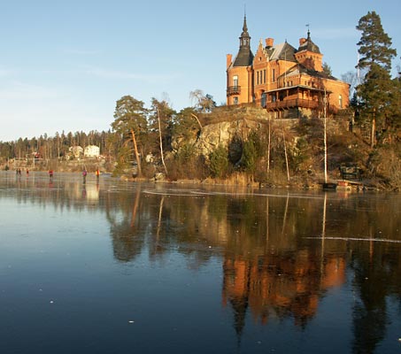 Ice skating in in Västmanland.