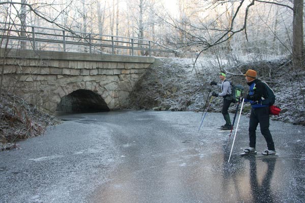 Ice skating in in Västmanland.