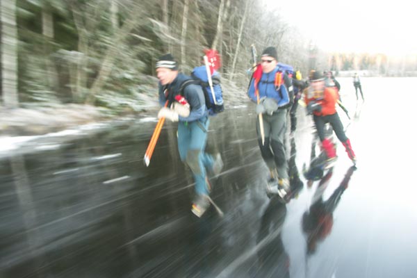 Ice skating in in Västmanland.