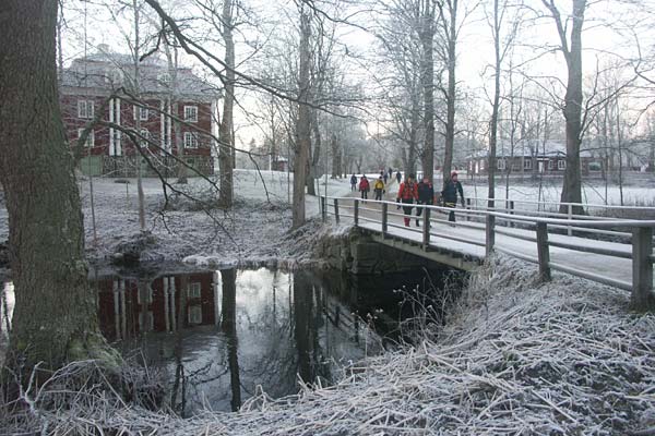 Ice skating in in Västmanland.