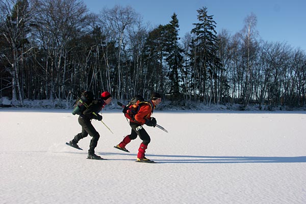 Lake Mälaren, ice skating.