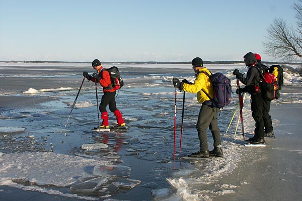 Lake Mälaren, ice skating.