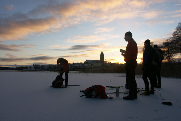 Lilla Mälarrundan, ice skating