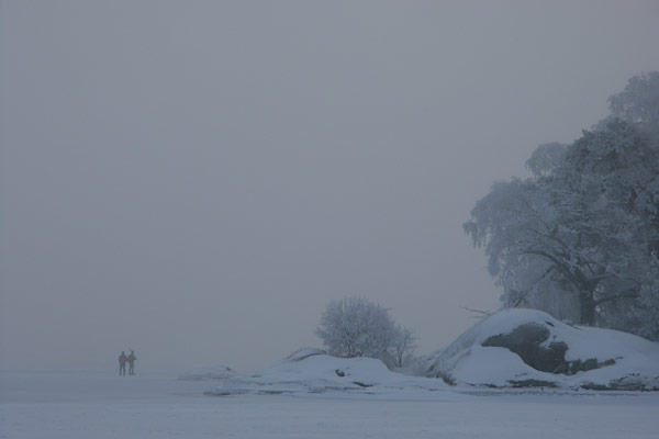 Ice skating in the Stockholm archipelago