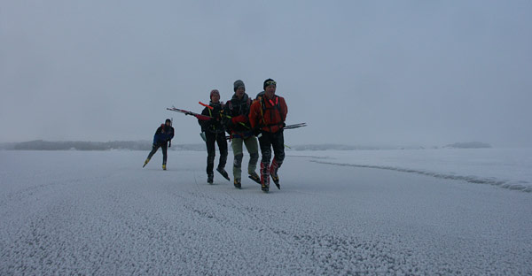 Ice skating in the Stockholm archipelago