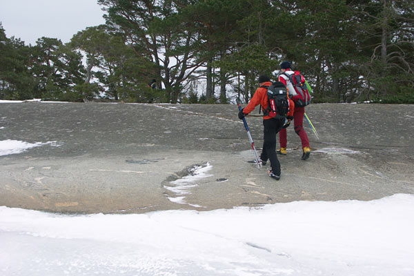 Ice skating, Stockholm archipelago.