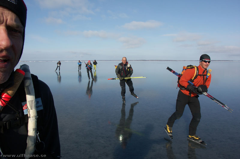 Ice skating in the Stockholm archipelago