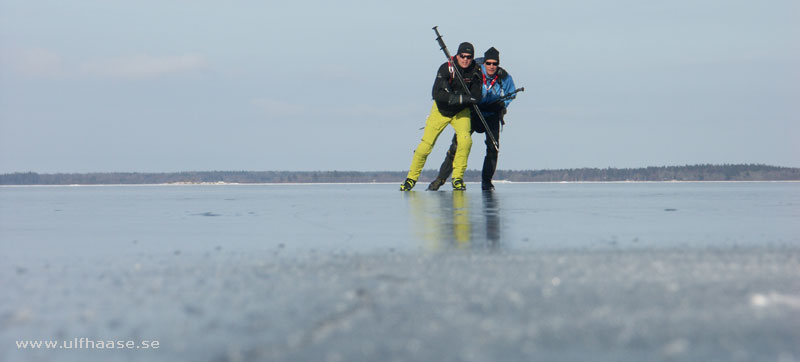 Ice skating in the Stockholm archipelago