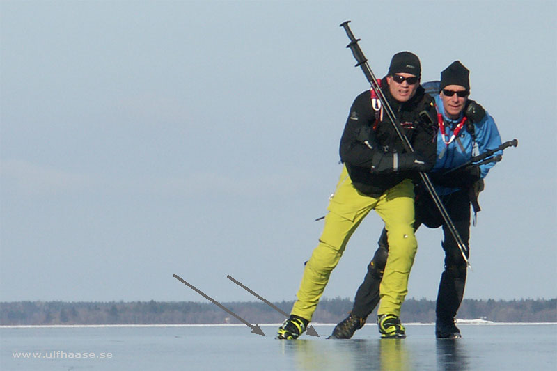 Ice skating in the Stockholm archipelago