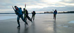 Lake Mälaren, ice skating.