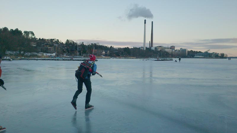 Örebrotur 2013 ice skating långfärdsskridsko