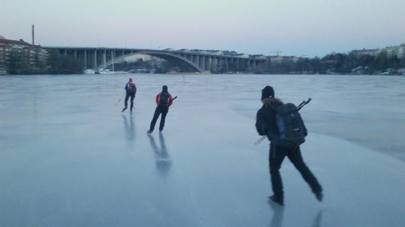 Örebrotur 2013 ice skating långfärdsskridsko