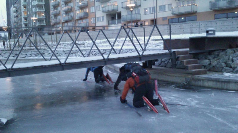 Örebrotur 2013 ice skating långfärdsskridsko