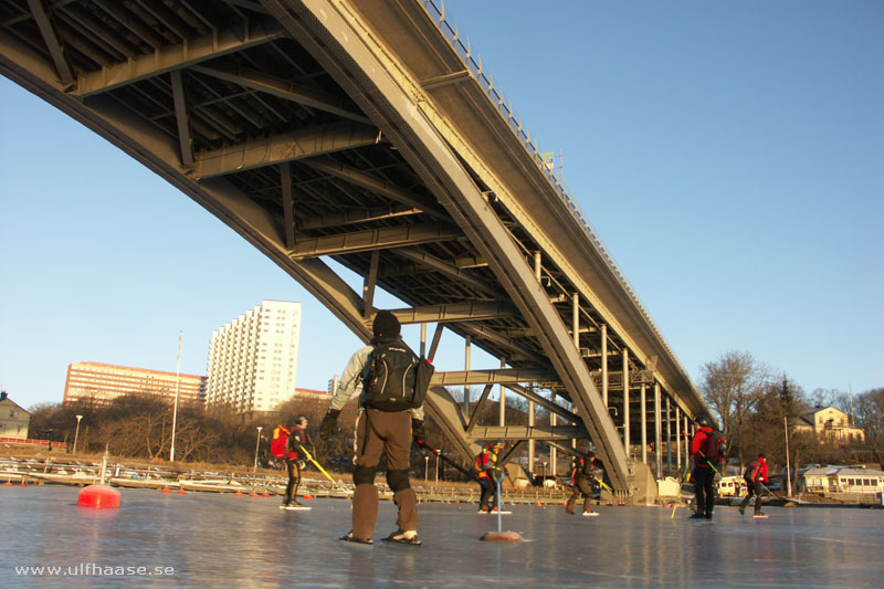 Ice skating in Stockholm city