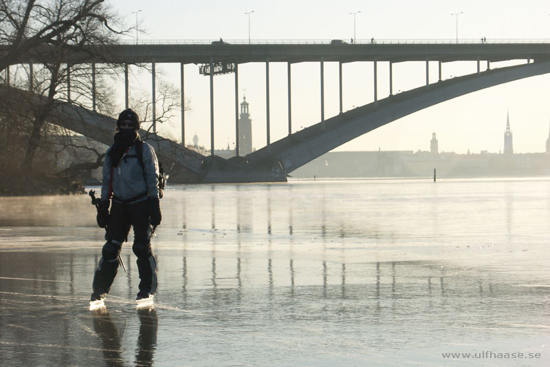 Ice skating in Stockholm city